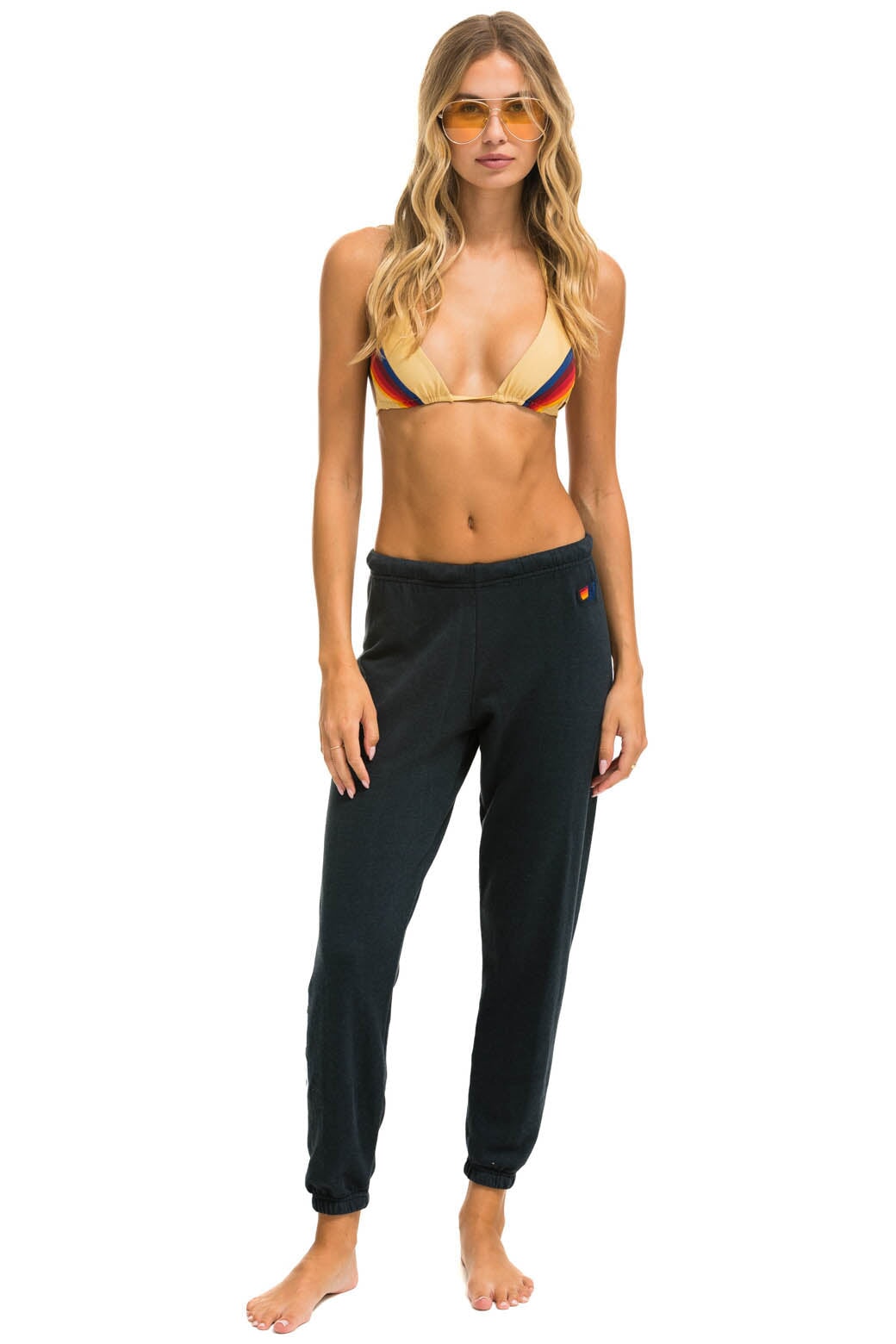 RIDE LOGO WHITE SWEATPANTS - CHARCOAL