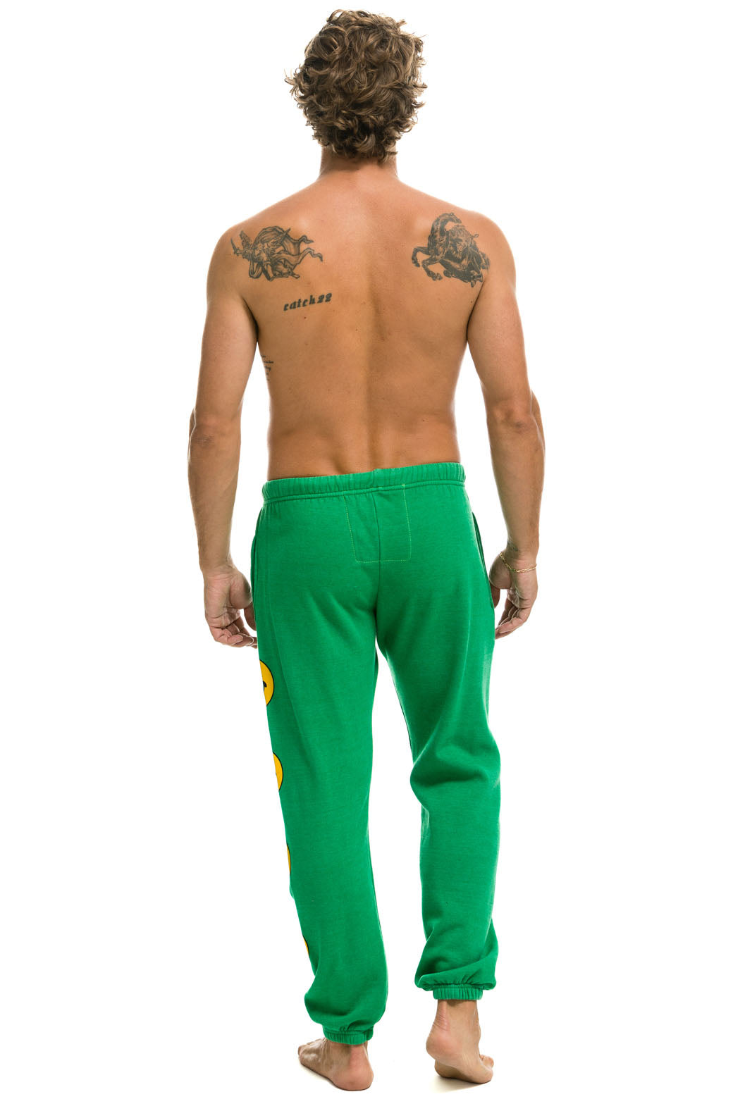 SMILEY 2 MENS SWEATPANTS - KELLY GREEN