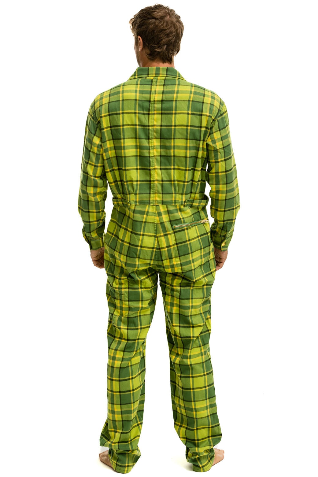 UNISEX PLAID FLIGHT SUIT - AVOCADO PLAID