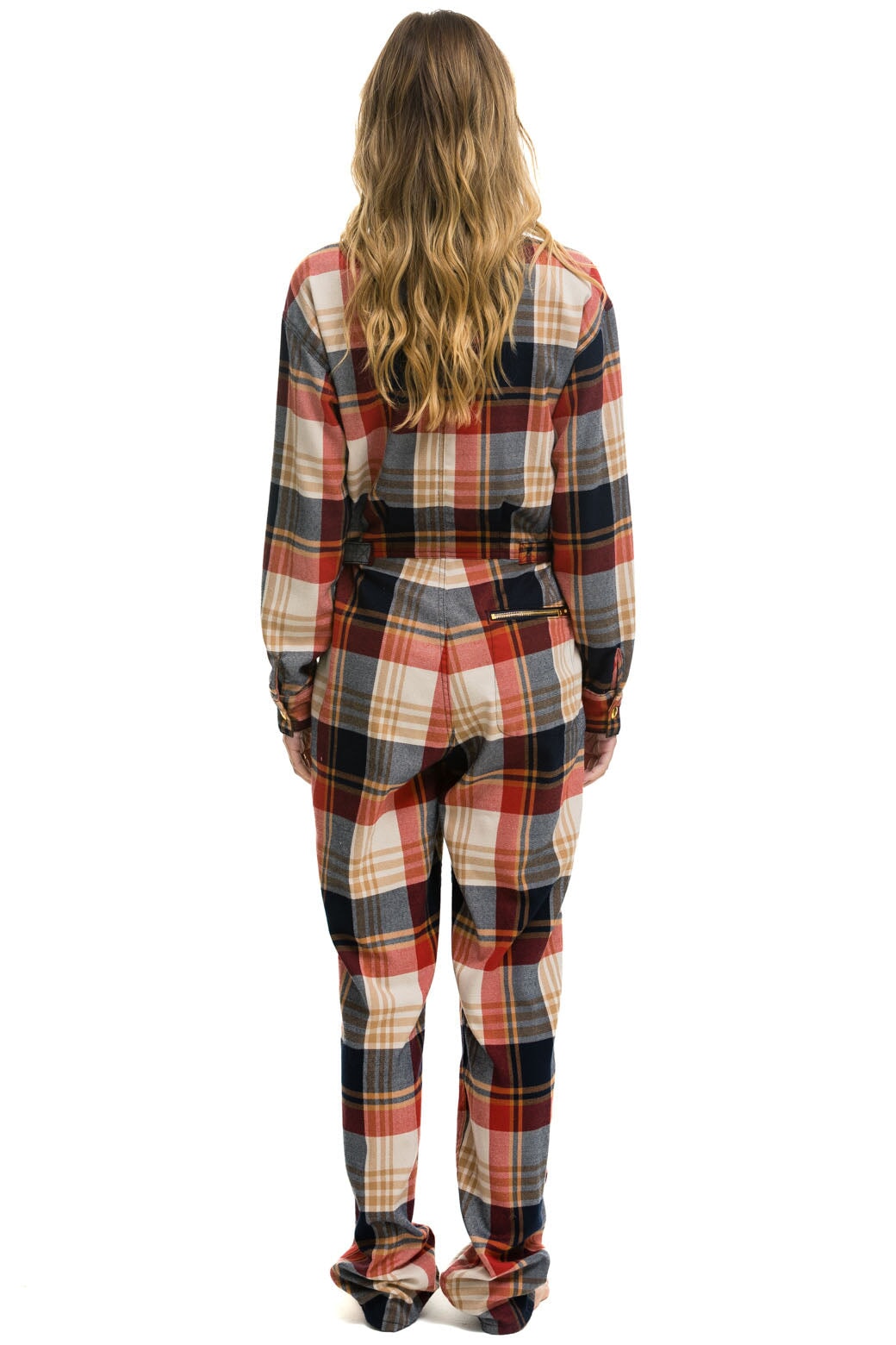 UNISEX PLAID FLIGHT SUIT - COWBOY PLAID