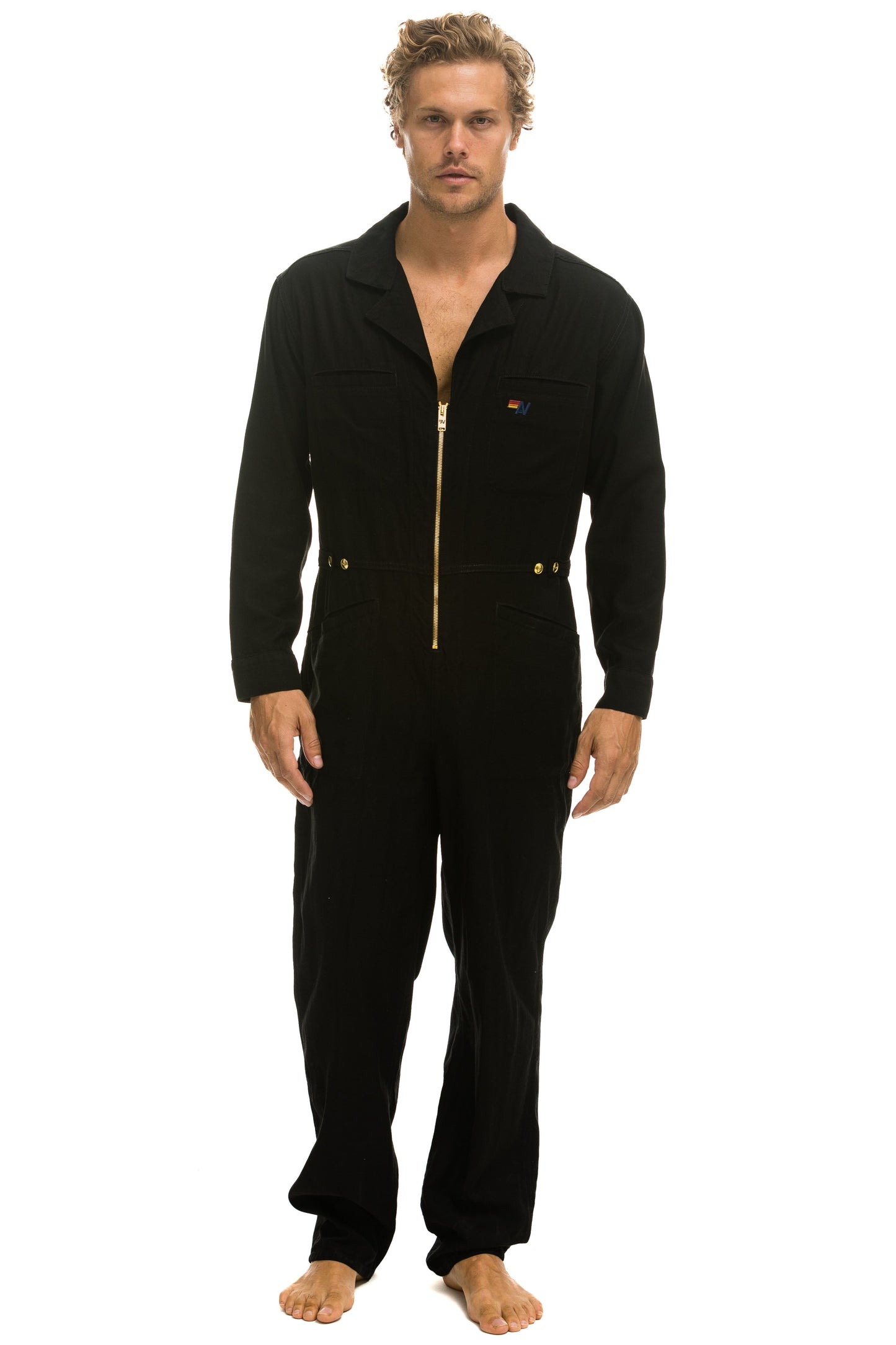 UNISEX TWILL FLIGHT SUIT - BLACK