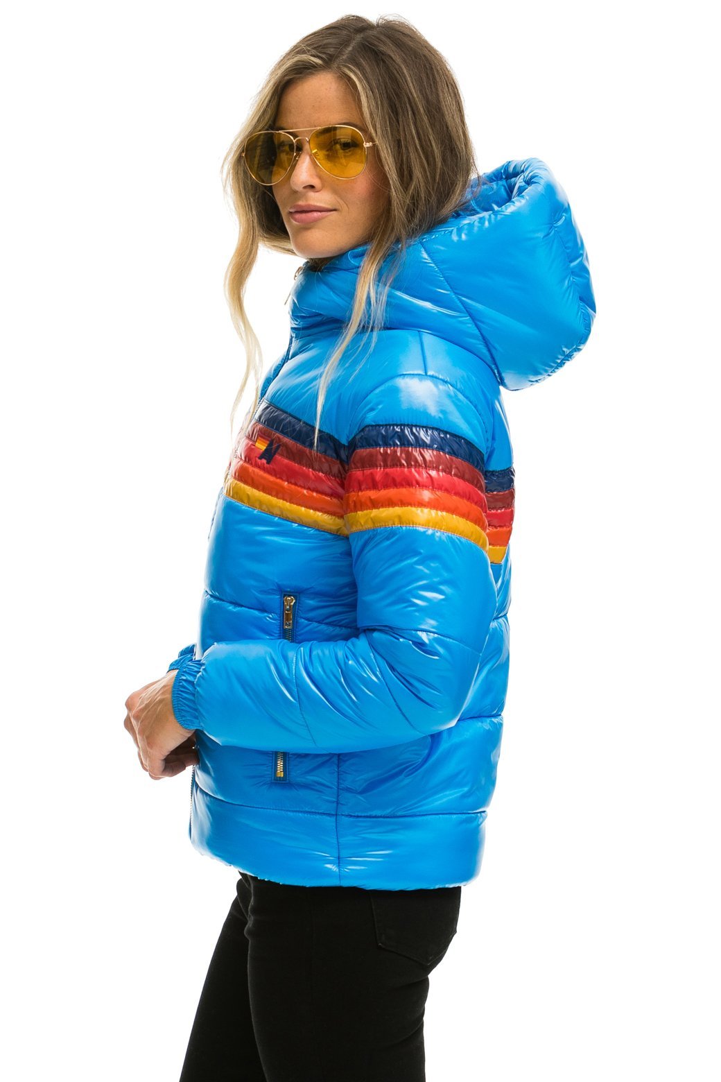 5 STRIPE TREKKER JACKET - GLOSSY BLUE