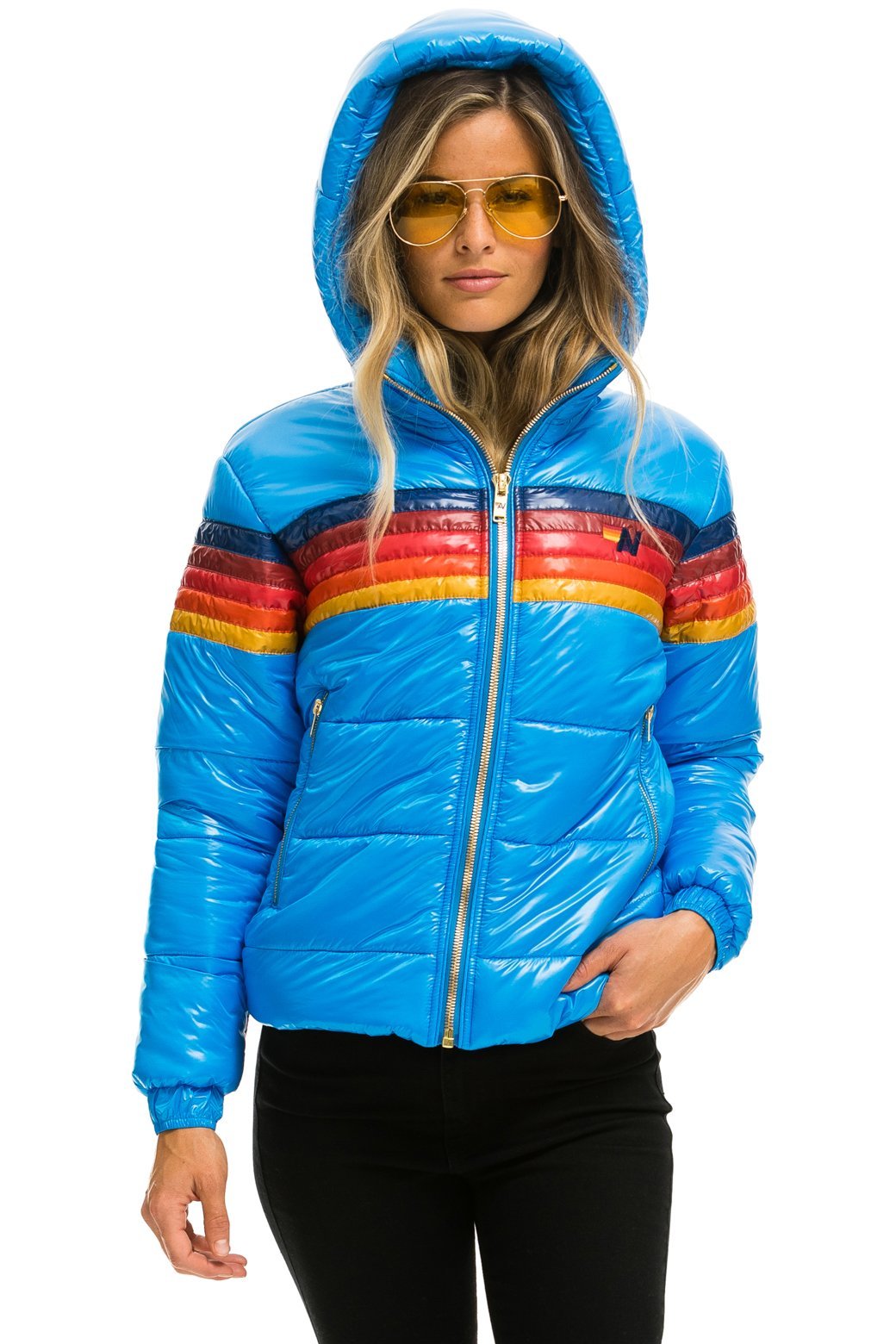 5 STRIPE TREKKER JACKET - GLOSSY BLUE
