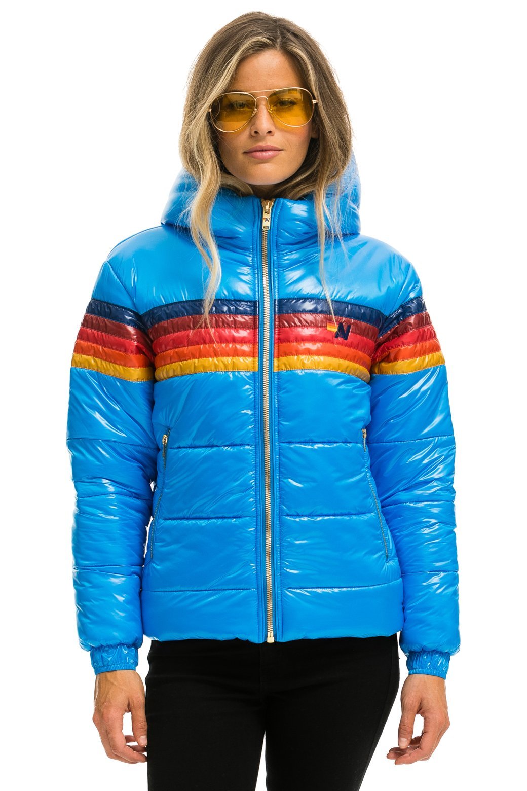 5 STRIPE TREKKER JACKET - GLOSSY BLUE