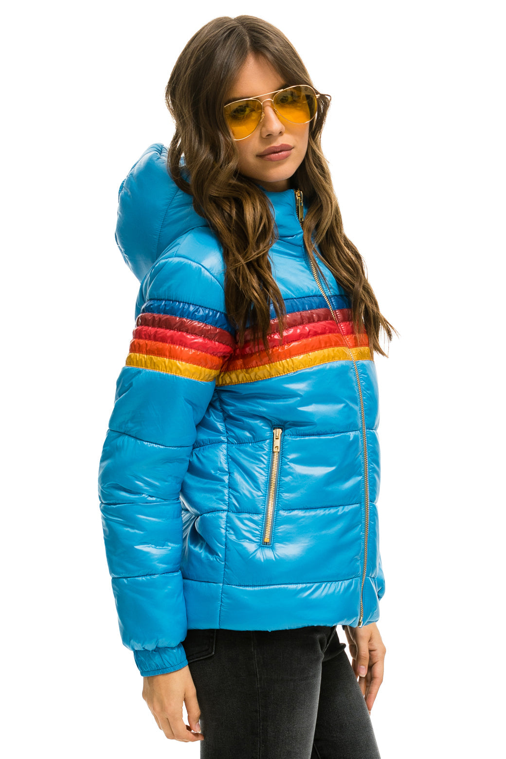5 STRIPE TREKKER JACKET - GLOSSY OCEAN