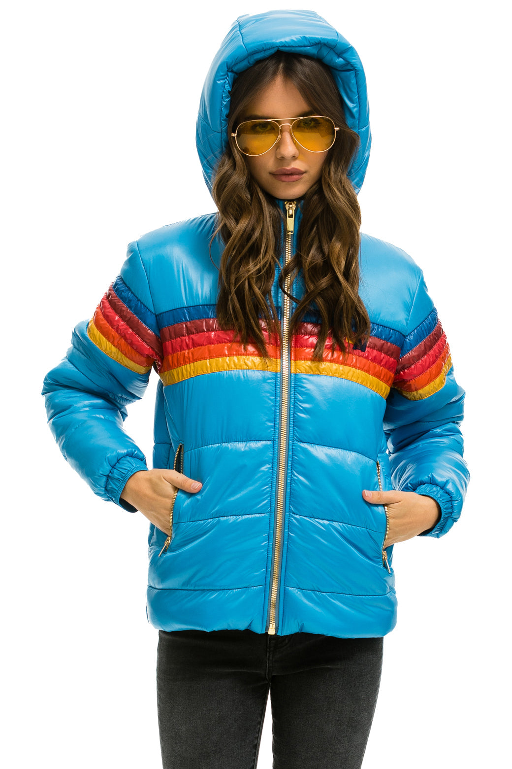 5 STRIPE TREKKER JACKET - GLOSSY OCEAN