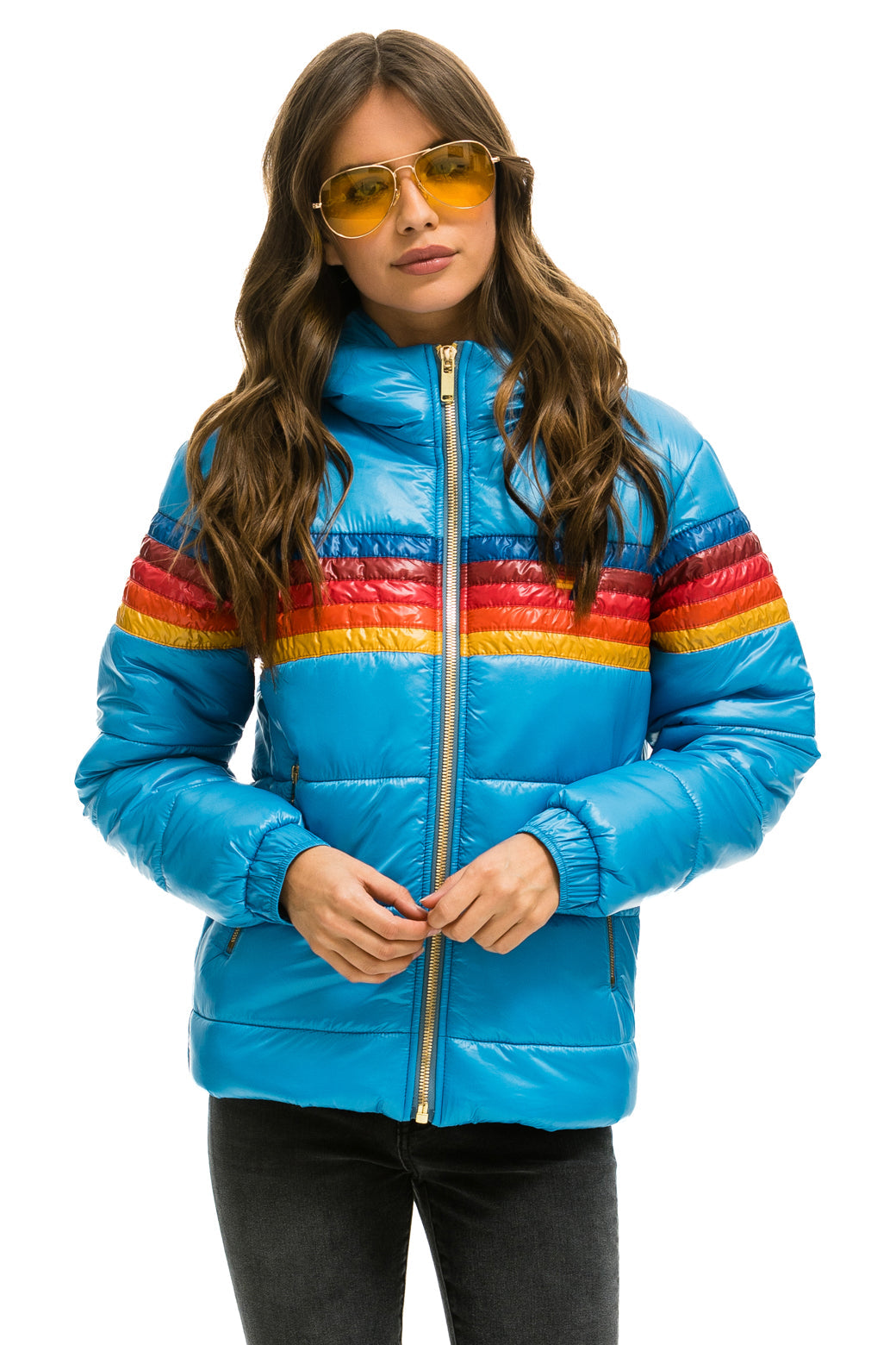 5 STRIPE TREKKER JACKET - GLOSSY OCEAN