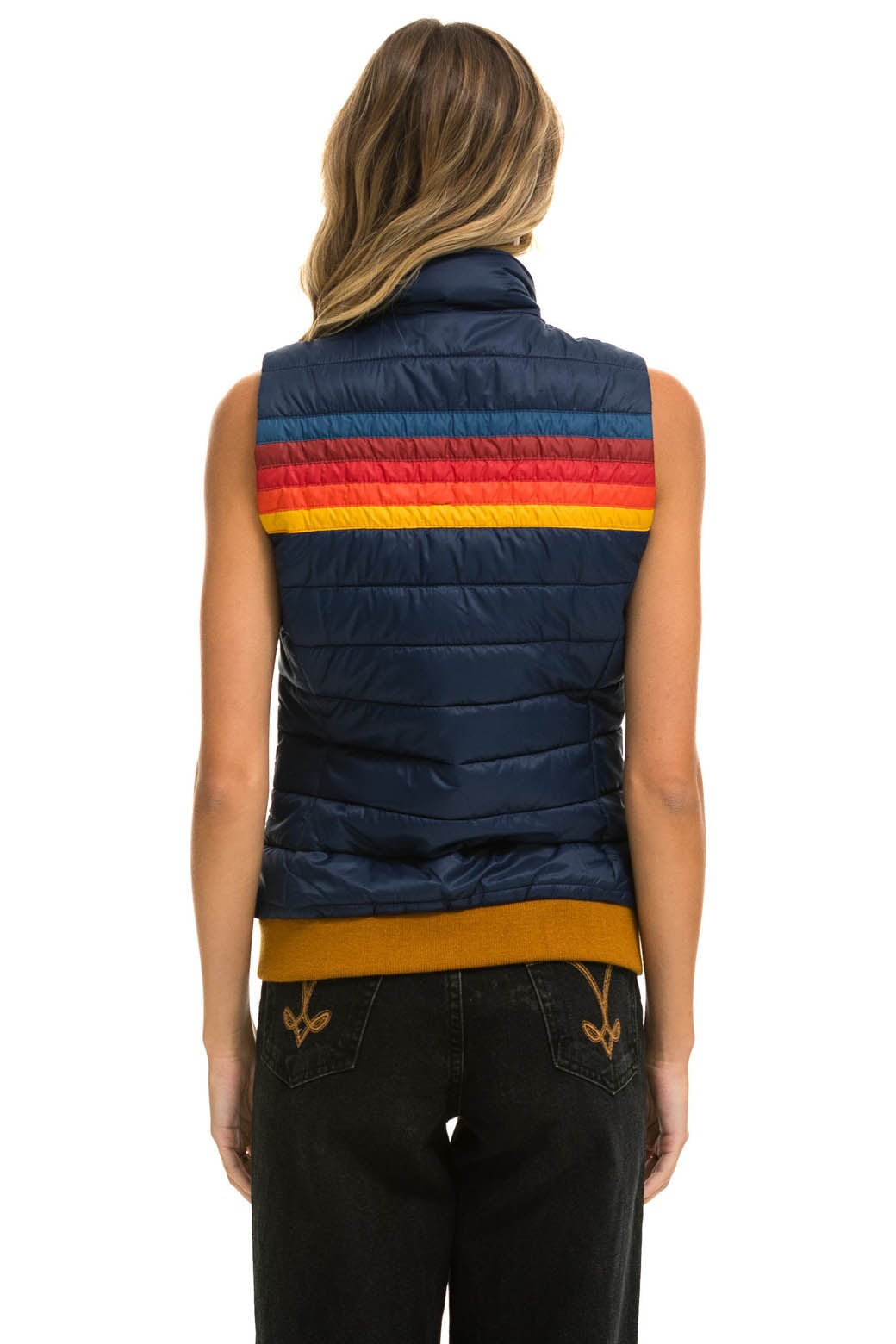 WOMEN'S 5 STRIPE VEST - NAVY
