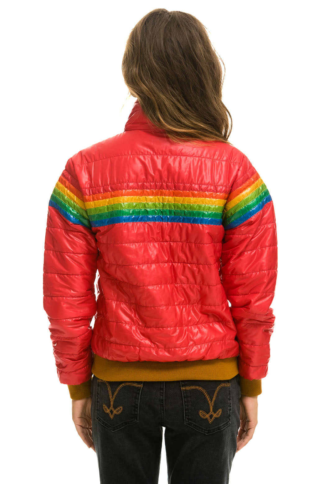 6 STRIPE JACKET -  GLOSSY CHERRY