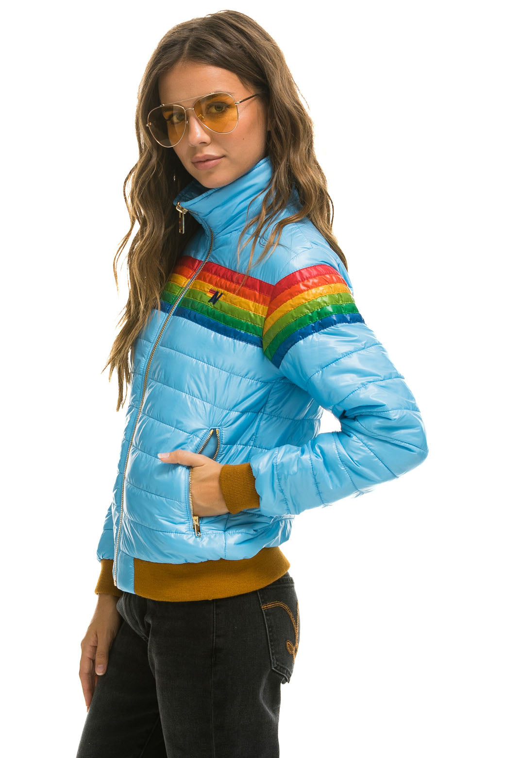 6 STRIPE JACKET -  GLOSSY SKY